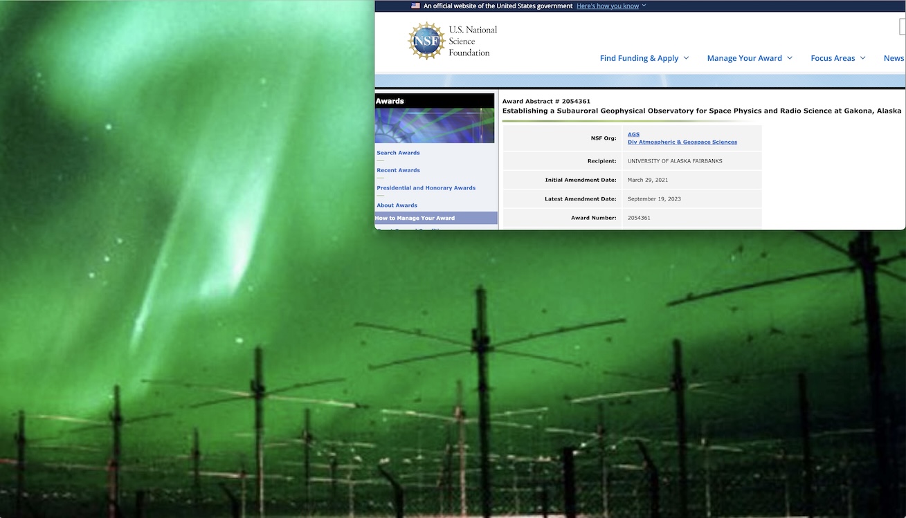 TOO MANY FLOODS AFTER DAZZLING AURORAS MADE BY HAARP. Dangerous Tests Funded by US NSF. As Solar project in EU