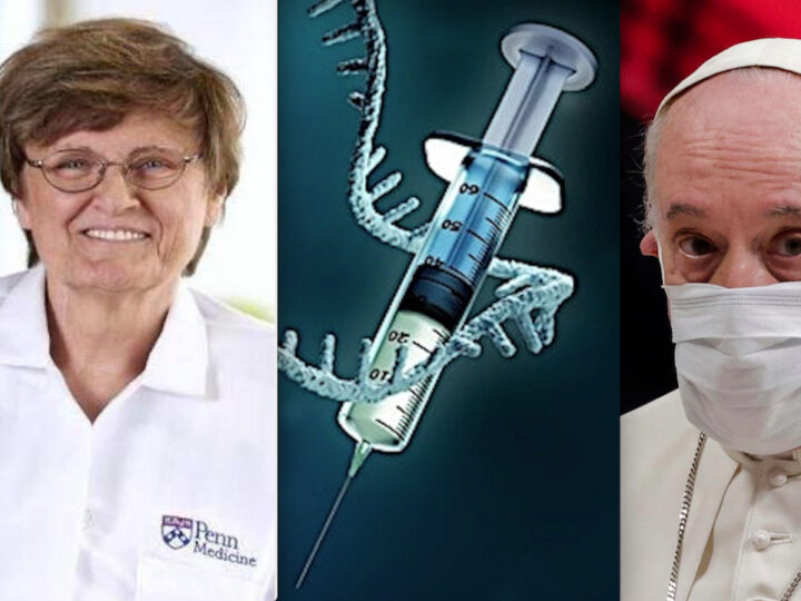 LA “MAGA” DEI VACCINI KILLER mRNA NELL’ACCADEMIA PONTIFICIA PER LA VITA. Papa Francesco premia l’Inventrice della Molecola Diabolica