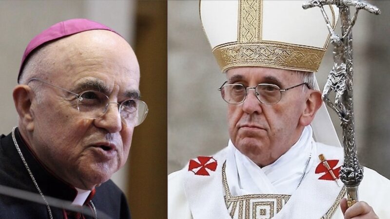 DIABOLICA SFIDA DI VIGANO’ AL PAPA. Il Vescovo-007 si dice “anti-Sistema” ma è Complice del NWO Massonico di Belpietro e dei Sionisti di Trump