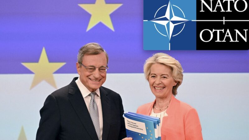 DRAGHI, SCIACALLO DI GUERRE NATO. Piano UE Shock per Nuovi Armamenti dal CattoMassone Killer di Vaccinati e Ucraini. Come la sua “mandante” Von Der Leyen