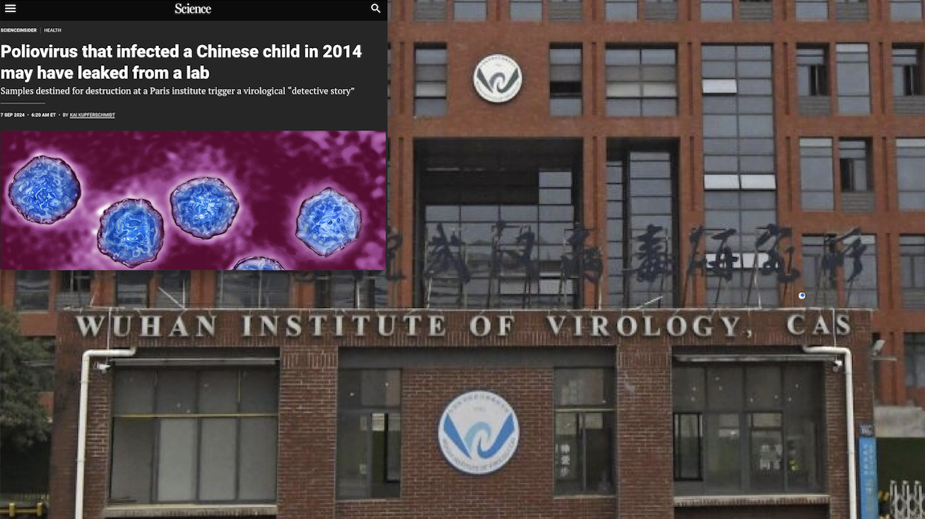 “POLIOVIRUS SFUGGITO A UN LABORATORIO”. La Famosa Rivista Science punta il dito nuovamente contro Il Wuhan Institute of Virology