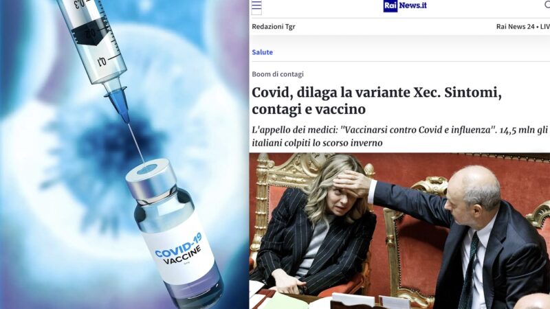 PENSIONATI & FRAGILI DA ELIMINARE CON ICTUS O TURBO-CANCRO DA VACCINI COVID. Terrorismo RAI su Variante XEC per promuovere Sieri mRNA Pericolosi