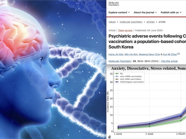 BOOM DI REAZIONI PSICHIATRICHE DOPO SIERI GENICI mRNA e cDNA. Inquietante Studio su Nature: “Sottovalutato Impatto dei Vaccini Covid sulla Salute Mentale”