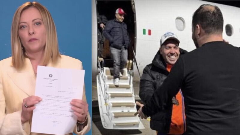 MELONI INDAGATA PER IL TORTURATORE LIBICO RIMPATRIATO CON VOLO DI STATO. Grida al Complotto con Allusioni Boomerang su Intrighi Mafiosi, diffusi anche in FdI